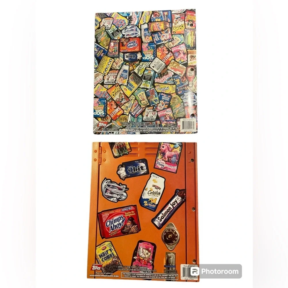 Topps Wacky Packages 2006 2 Folder Bundle 2-Pocket 3-Ring Portfolio - Y2K
